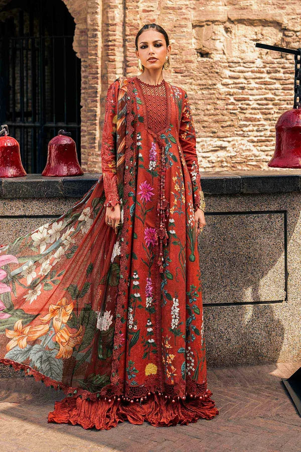 Maria.B M Prints '26 - 3 Piece Unstitched Embroidered Cambric Suit | MPT-3106-B