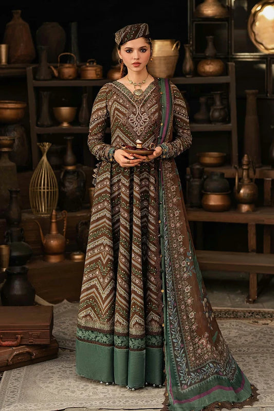 Maria.B M Prints '26 - 3 Piece Unstitched Embroidered Cambric Suit | MPT-3107-A