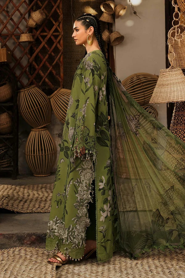Maria.B M Prints '26 - 3 Piece Unstitched Embroidered Cambric Suit | MPT-3109-B