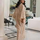 Beige Embellished Kaftan | SANA SAFINAZ