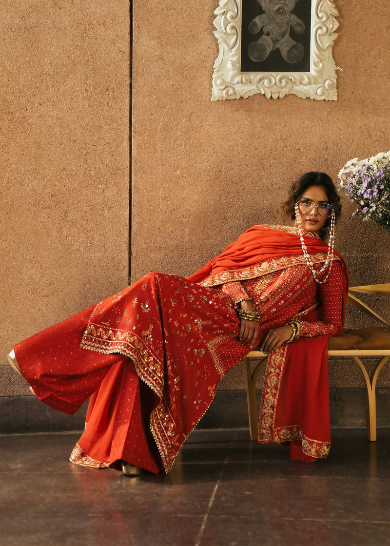 Crimson Eid Prints '26 - Patakha - Scarlet