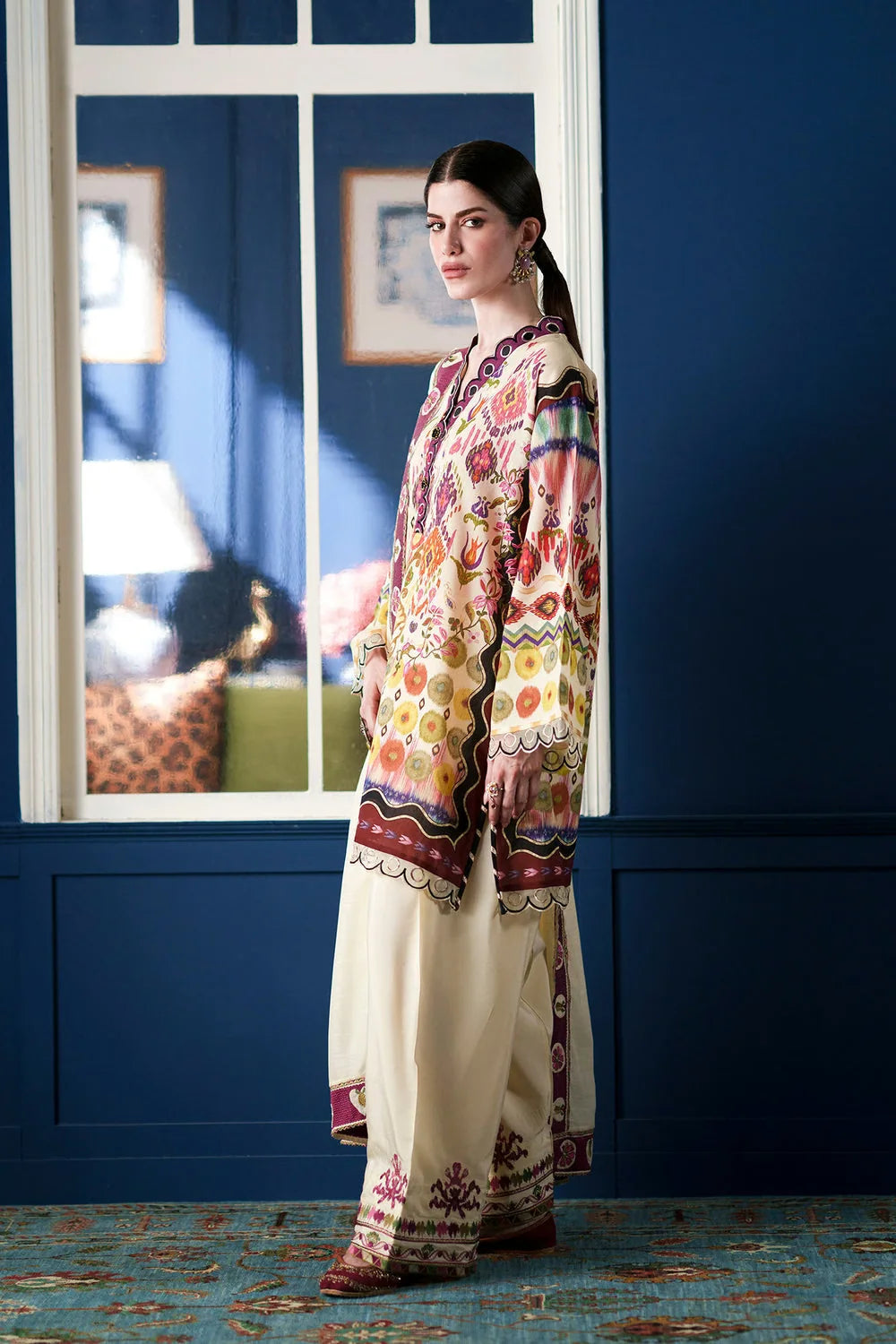 Ethnc Rozana '26 - Embroidered Suit | E4484/103/115