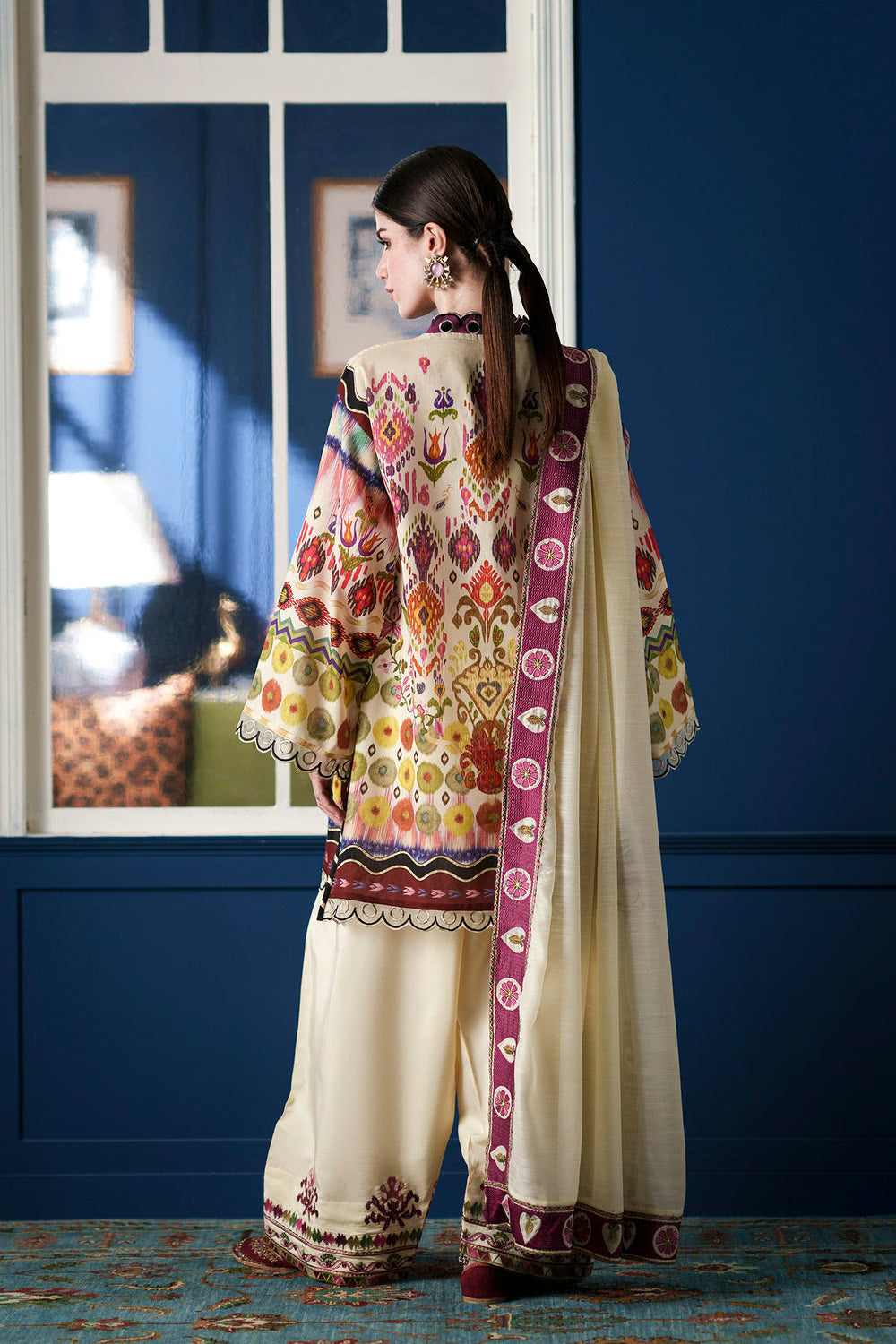 Ethnc Rozana '26 - Embroidered Suit | E4484/103/115