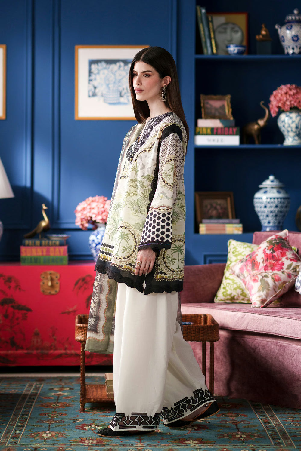 Ethnc Rozana '26 - Embroidered Suit | E4485/103/002