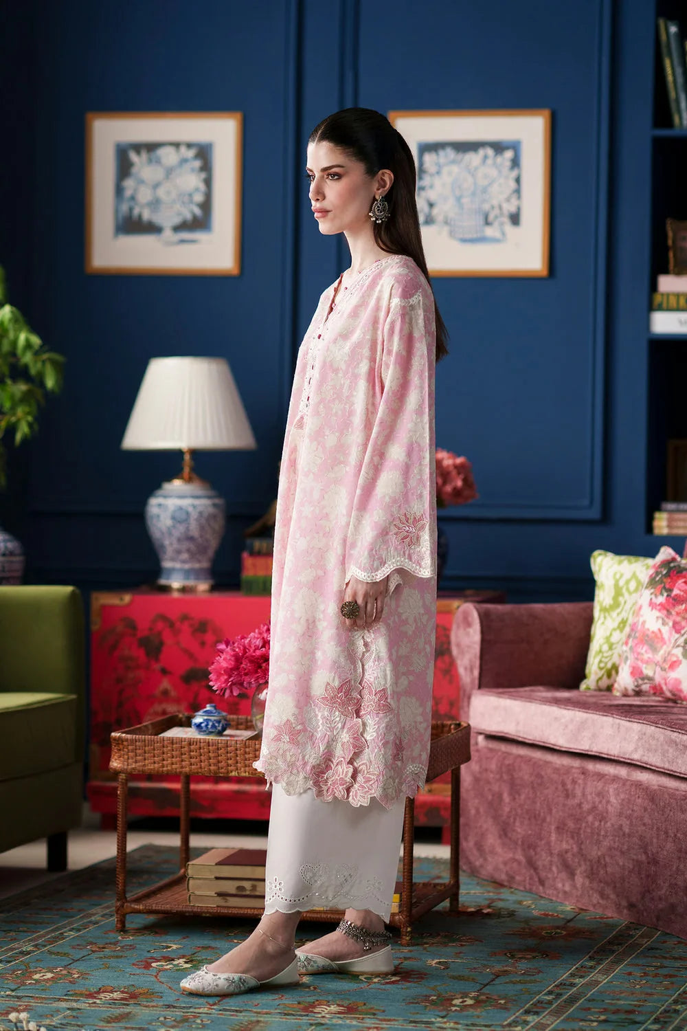 Ethnc Rozana '26 - Embroidered Suit | E4512/103/412