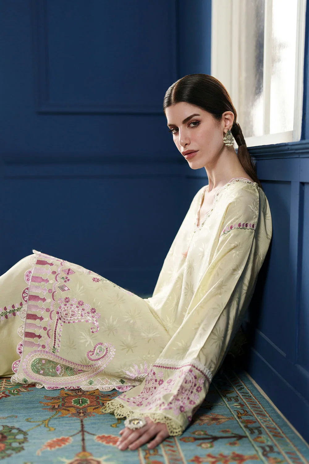 Ethnc Rozana '26 - Embroidered Suit | E4629/103/115