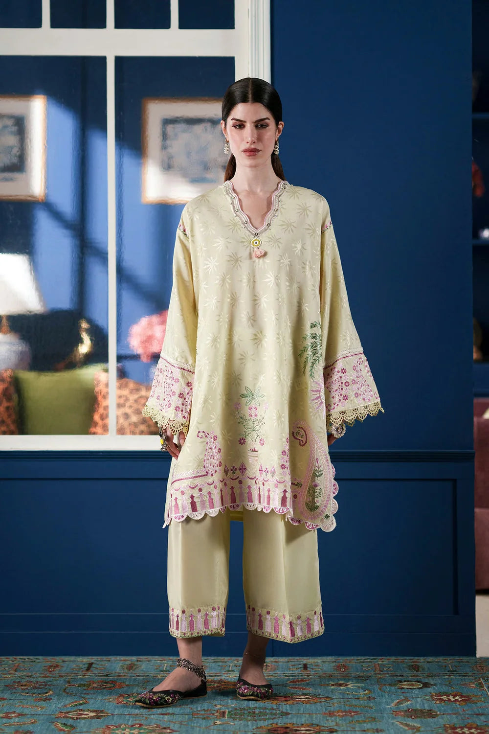 Ethnc Rozana '26 - Embroidered Suit | E4629/103/115