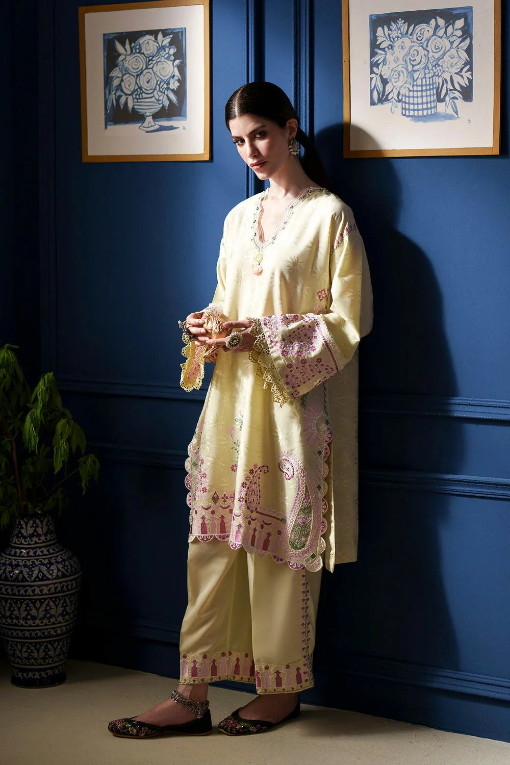 Ethnc Rozana '26 - Embroidered Suit | E4629/103/115