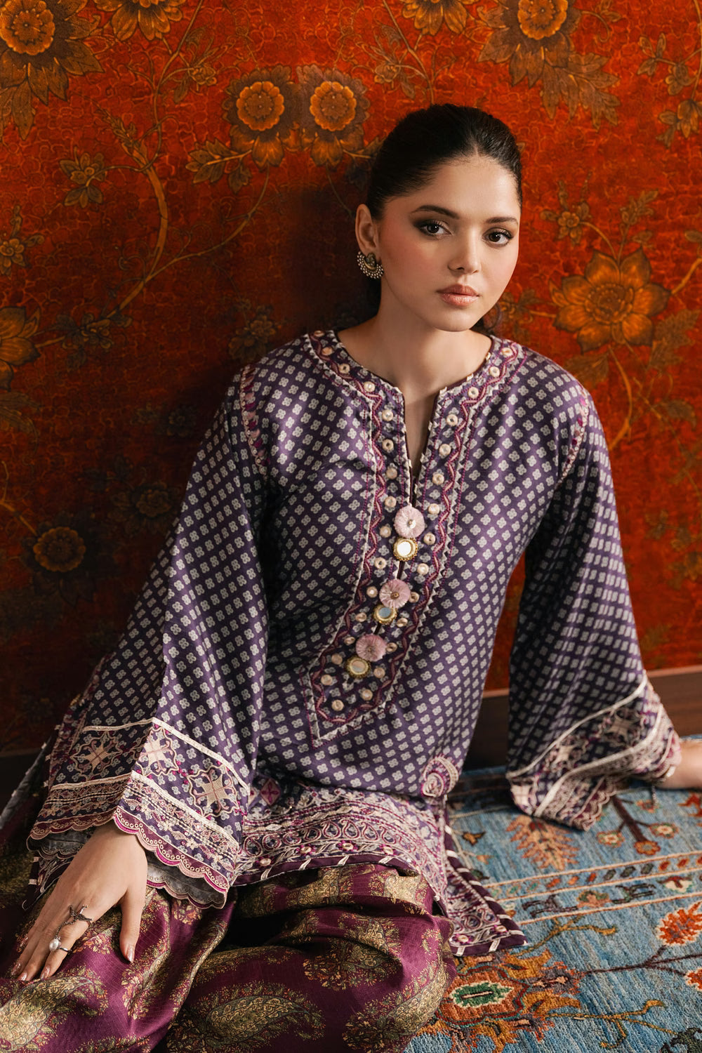 Ethnc Rozana Winter Drop 1 '26 - EMBROIDERED SUIT | E4702/103/622