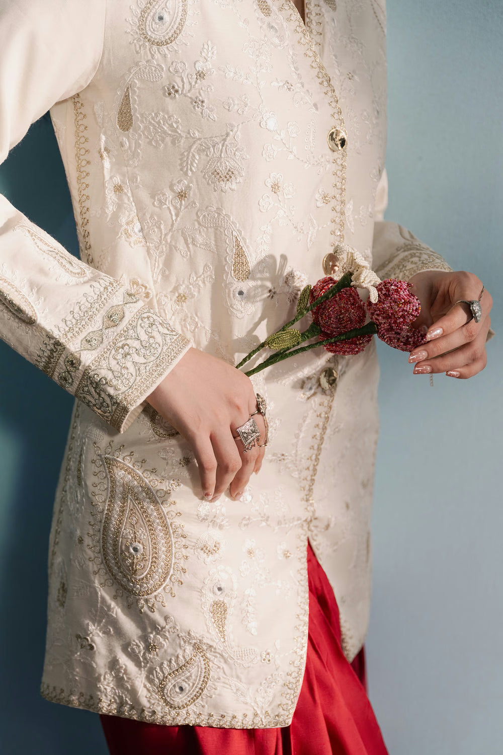 Ethnc Rozana Winter Drop 1 '26 - EMBROIDERED SUIT | E4740/103/002