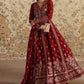 Maria.B Luxury Formals Velvet '26 - 3 Piece Embroidered Velvet Suit | SFW2501-RED