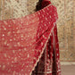 Maria.B Luxury Formals Velvet '26 - 3 Piece Embroidered Velvet Suit | SFW2501-RED