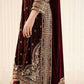 Maria.B Luxury Formals Velvet '26 - 3 Piece Embroidered Velvet Suit | SFW2509-MRN