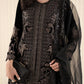 Maria.B Luxury Formals Velvet '26 - 3 Piece Embroidered Velvet Suit | SFW2512-BLK