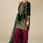 Maria.B Luxury Formals Velvet '26 - 3 Piece Embroidered Velvet Suit | SR12522-GRN