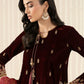Maria.B Luxury Formals Velvet '26 - 3 Piece Embroidered Velvet Suit | SFW2543-MRN