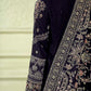 Maria.B Luxury Formals Velvet '26 - 3 Piece Embroidered Velvet Suit | SFW2546-PRP