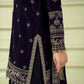 Maria.B Luxury Formals Velvet '26 - 3 Piece Embroidered Velvet Suit | SFW2546-PRP