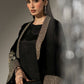 Maria.B Luxury Formals Velvet '26 - 3 Piece Embroidered Velvet Suit | SFW2638-BLK