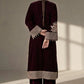 Maria.B Luxury Formals Velvet '26 - 3 Piece Embroidered Velvet Suit | SFW2638-MRN