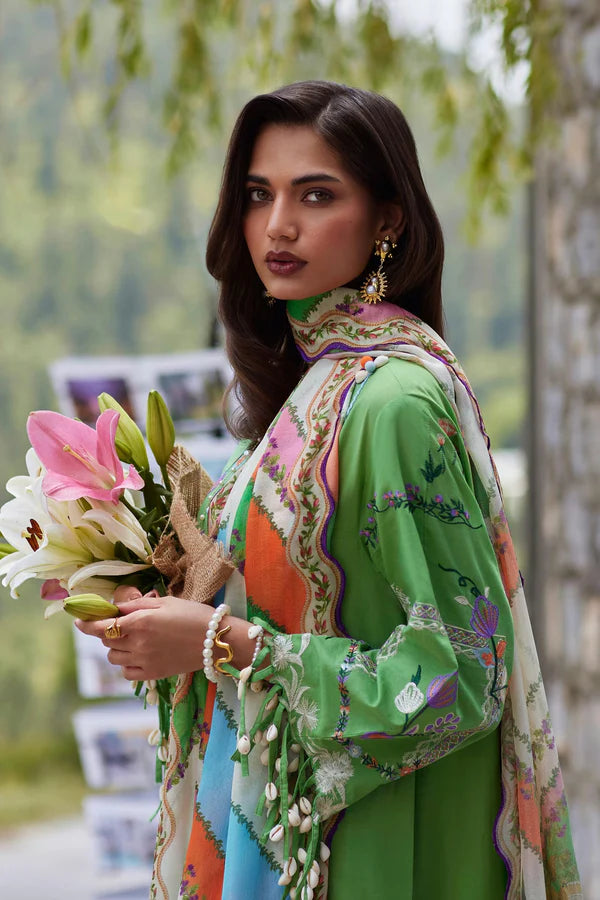 Sana Safinaz Unstitched Embroidered 3 Piece Muzlin Suit | M262-006a-cv