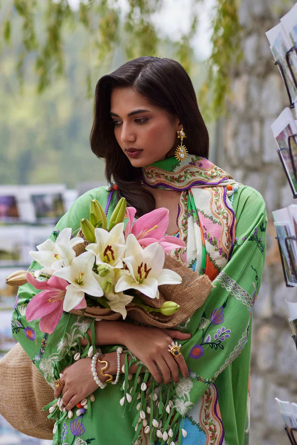 Sana Safinaz Unstitched Embroidered 3 Piece Muzlin Suit | M262-006a-cv