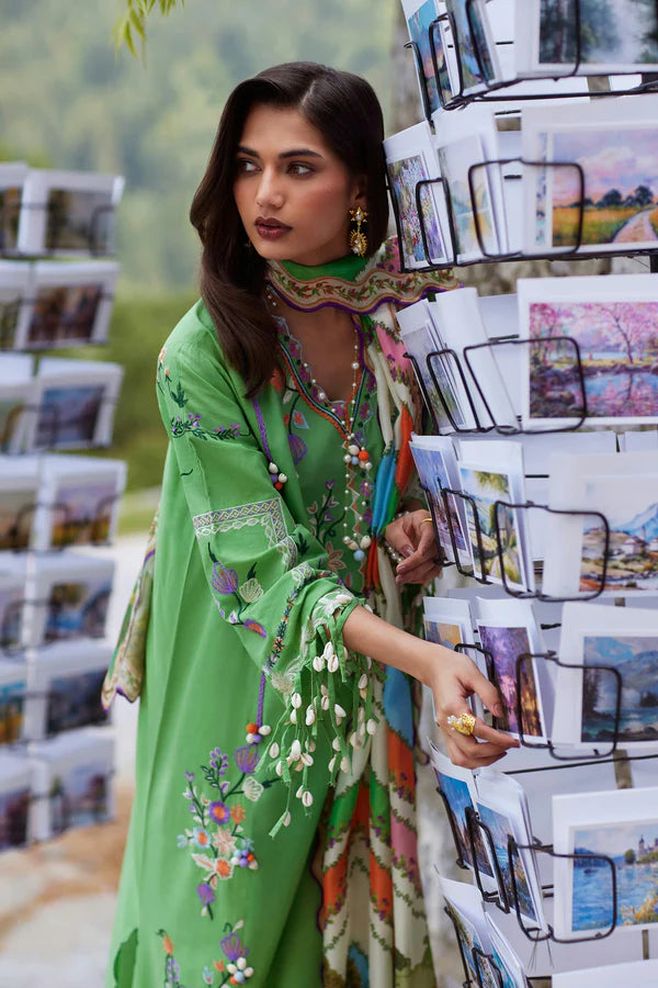Sana Safinaz Unstitched Embroidered 3 Piece Muzlin Suit | M262-006a-cv