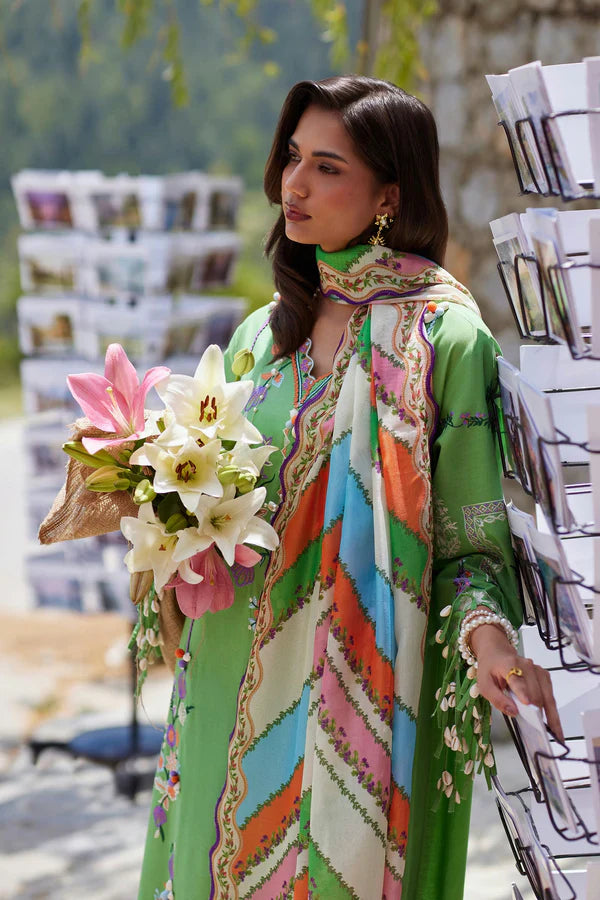 Sana Safinaz Unstitched Embroidered 3 Piece Muzlin Suit | M262-006a-cv