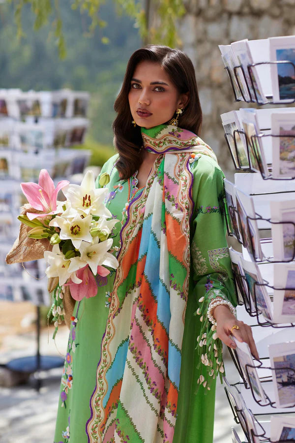 Sana Safinaz Unstitched Embroidered 3 Piece Muzlin Suit | M262-006a-cv