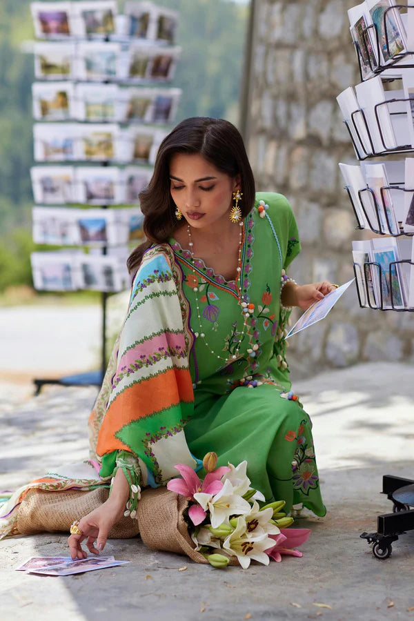 Sana Safinaz Unstitched Embroidered 3 Piece Muzlin Suit | M262-006a-cv