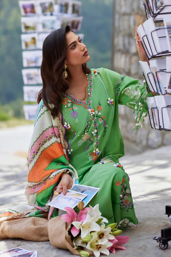 Sana Safinaz Unstitched Embroidered 3 Piece Muzlin Suit | M262-006a-cv