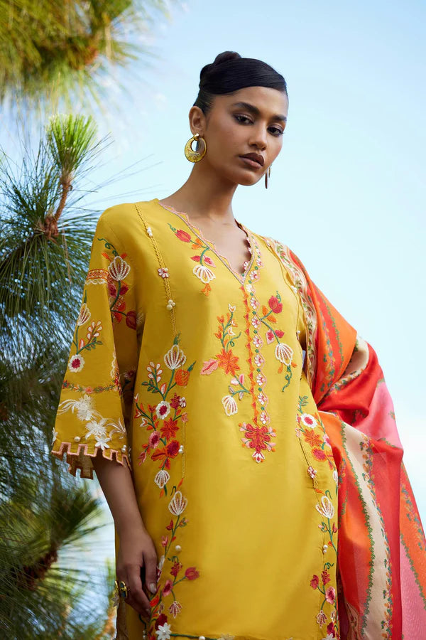 Sana Safinaz Unstitched Embroidered 3 Piece Muzlin Suit | M262-006b-cv