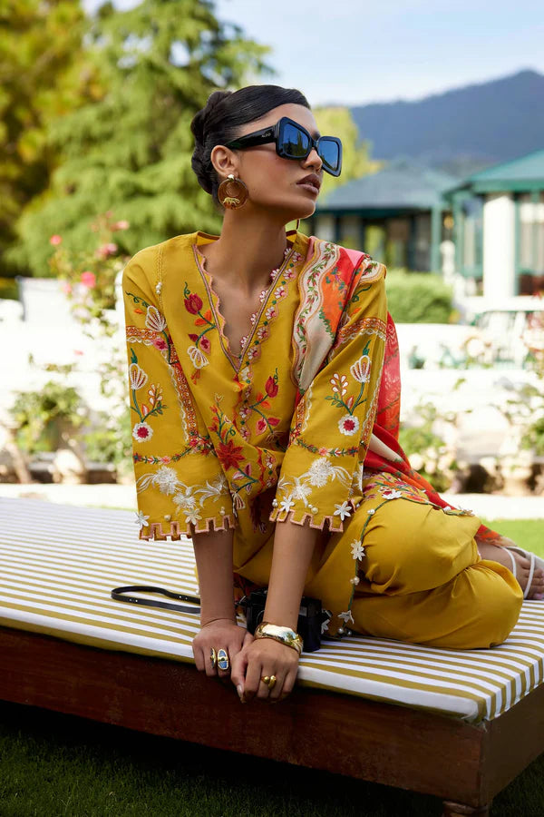 Sana Safinaz Unstitched Embroidered 3 Piece Muzlin Suit | M262-006b-cv