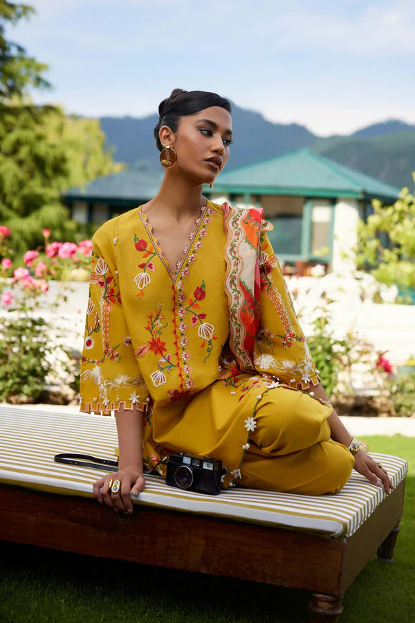 Sana Safinaz Unstitched Embroidered 3 Piece Muzlin Suit | M262-006b-cv