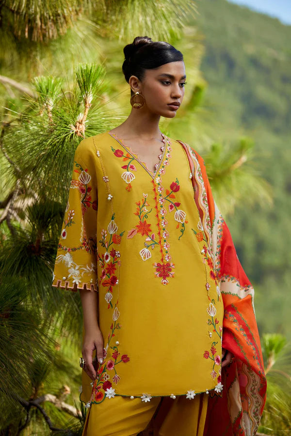 Sana Safinaz Unstitched Embroidered 3 Piece Muzlin Suit | M262-006b-cv
