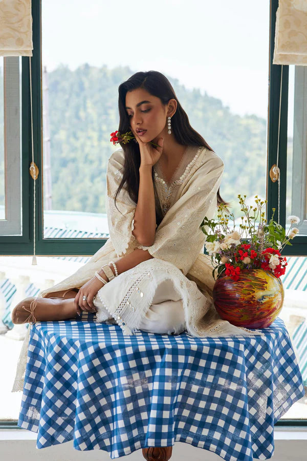 Sana Safinaz Unstitched Embroidered 3 Piece Muzlin Suit | M262-009a-dd