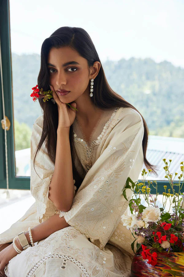 Sana Safinaz Unstitched Embroidered 3 Piece Muzlin Suit | M262-009a-dd