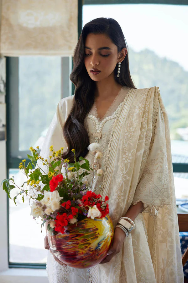 Sana Safinaz Unstitched Embroidered 3 Piece Muzlin Suit | M262-009a-dd