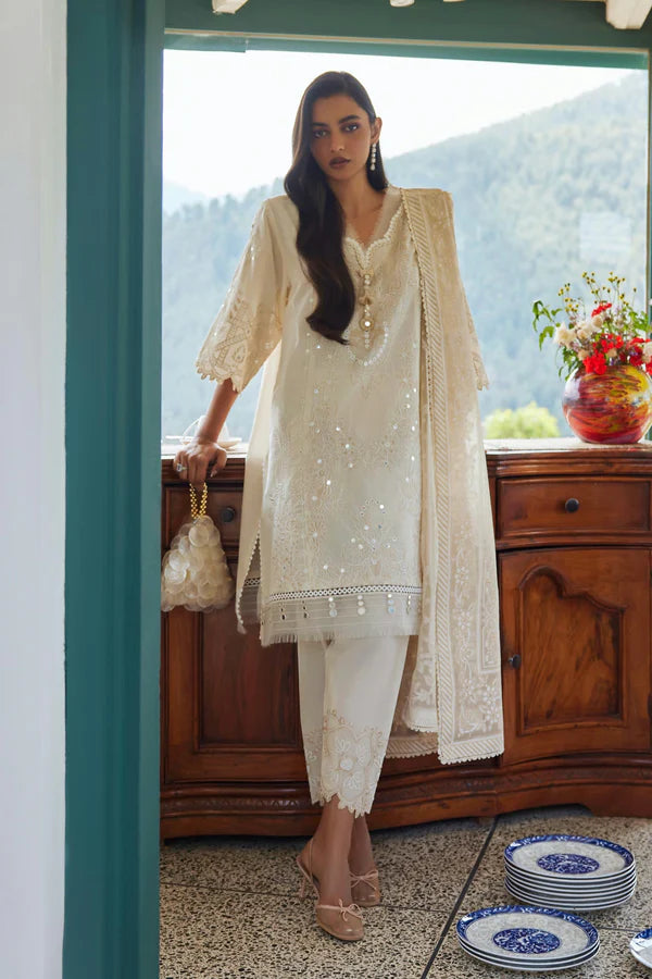 Sana Safinaz Unstitched Embroidered 3 Piece Muzlin Suit | M262-009a-dd