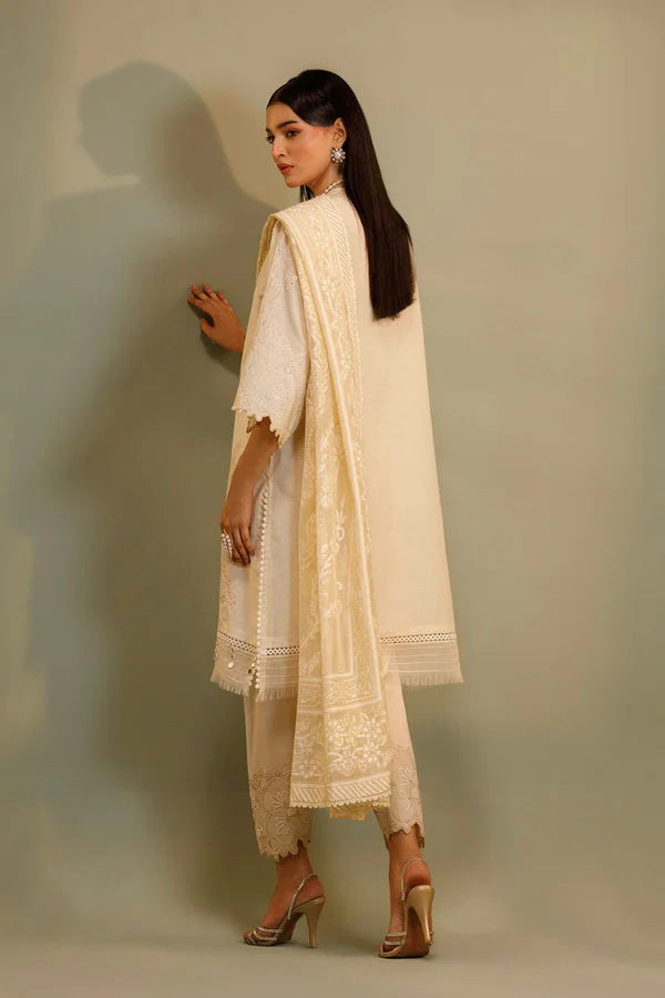 Sana Safinaz Unstitched Embroidered 3 Piece Muzlin Suit | M262-009a-dd