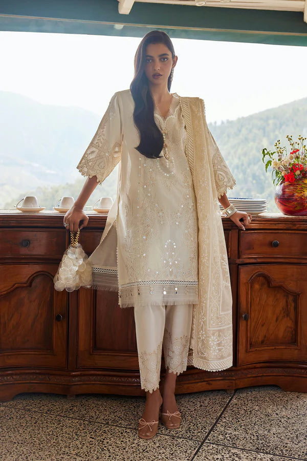 Sana Safinaz Unstitched Embroidered 3 Piece Muzlin Suit | M262-009a-dd