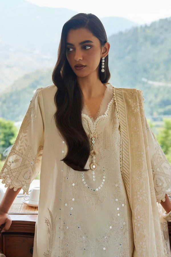 Sana Safinaz Unstitched Embroidered 3 Piece Muzlin Suit | M262-009a-dd