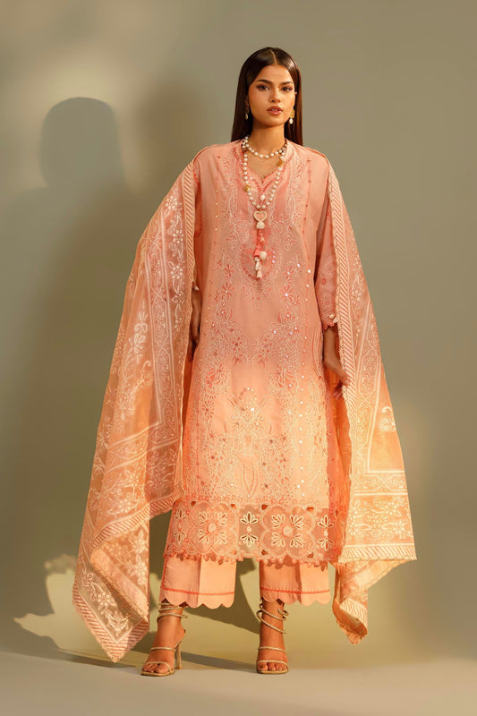 Sana Safinaz Unstitched Embroidered 3 Piece Muzlin Suit | M262-009b-ct