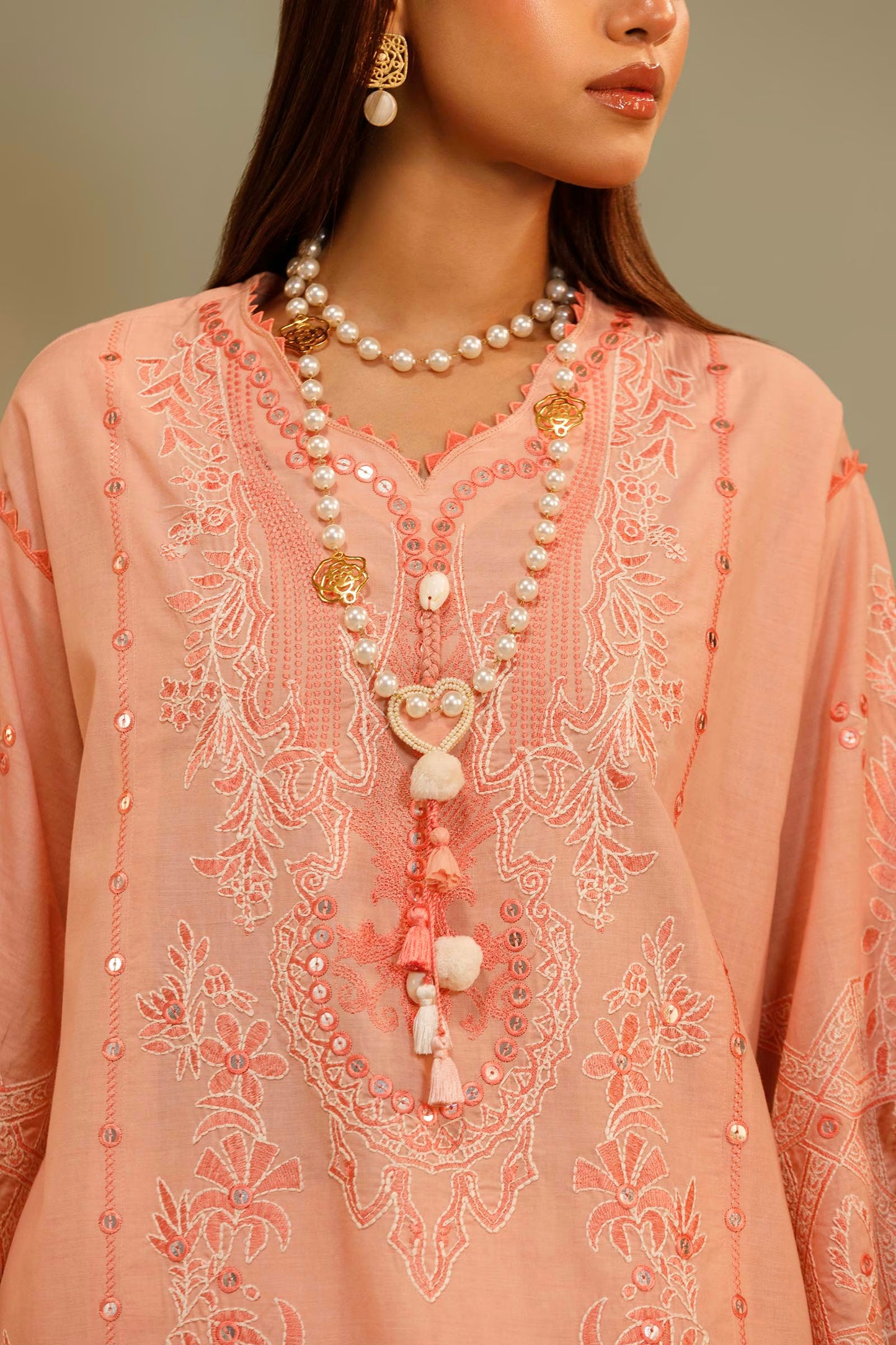 Sana Safinaz Unstitched Embroidered 3 Piece Muzlin Suit | M262-009b-ct