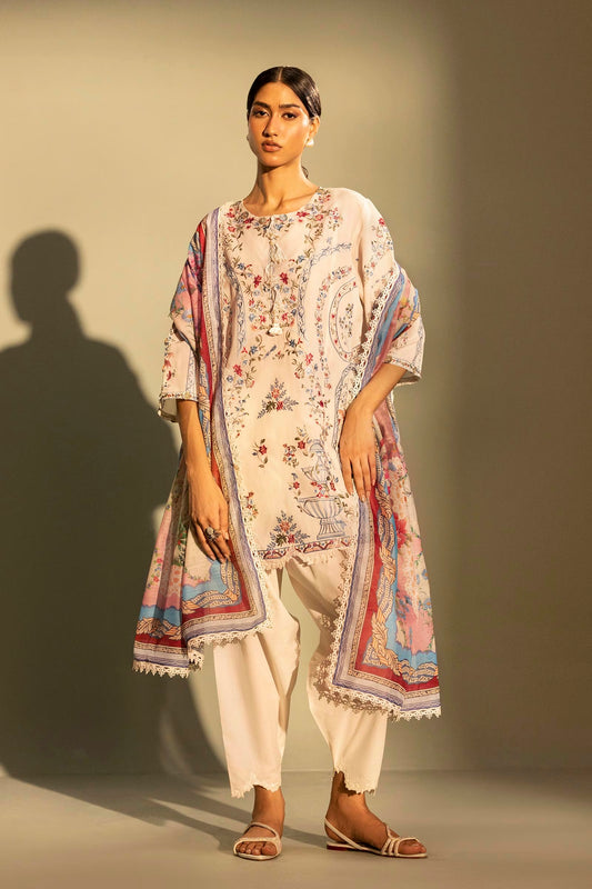 Sana Safinaz Unstitched Embroidered 3 Piece Muzlin Suit | M262-011a-dc