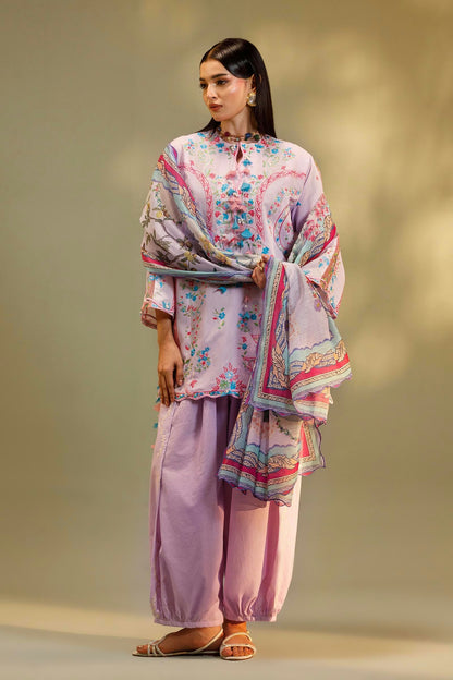 Sana Safinaz Unstitched Embroidered 3 Piece Muzlin Suit | M262-011b-dc