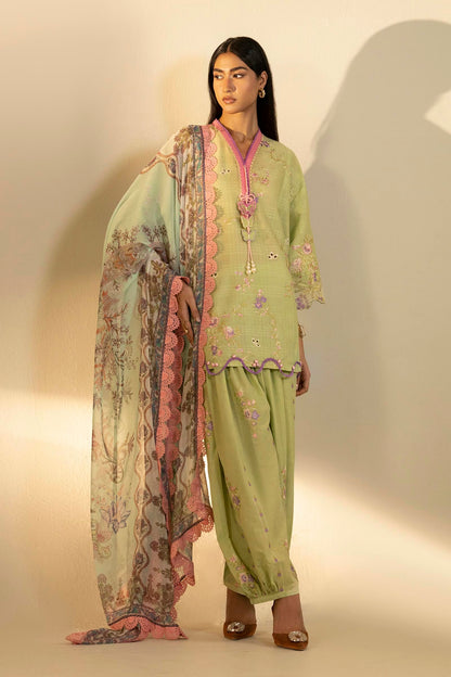 Sana Safinaz Unstitched Embroidered 3 Piece Muzlin Suit | M262-013b-cj