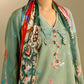 Sana Safinaz Unstitched Embroidered 3 Piece Muzlin Suit | M262-015a-cl