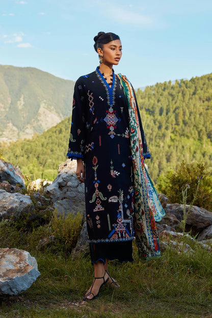 Sana Safinaz Unstitched Embroidered 3 Piece Muzlin Suit | M262-015b-cl