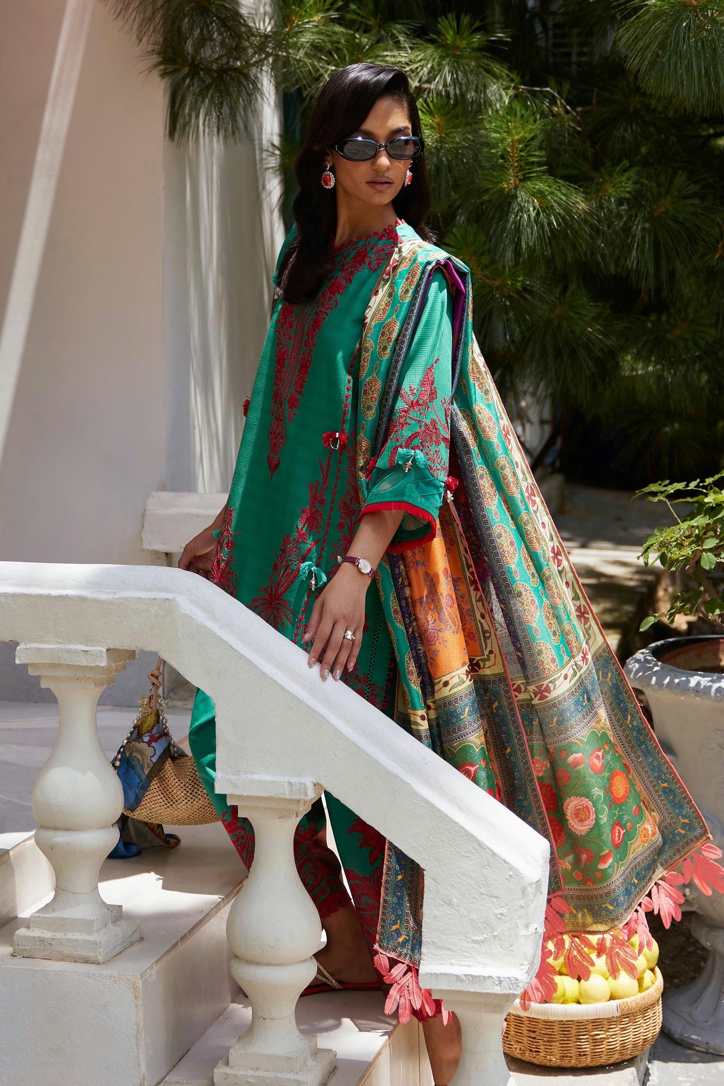Sana Safinaz Unstitched Embroidered 3 Piece Muzlin Suit | M262-002a-dc